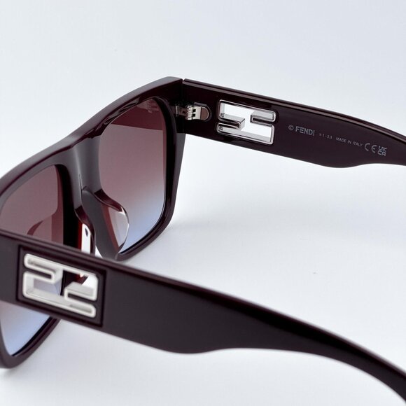 Fendi BAGUETTE FE40124F 81T  Women BRAND NEW Sunglasses Square Matte Brown main image 9